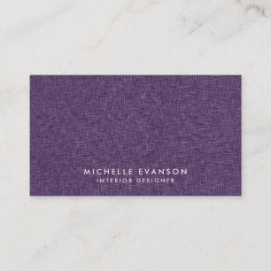 Carte De Visite Plum Purple Linge Professionnel Minimaliste