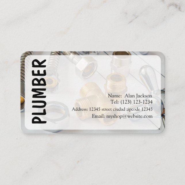 CARTE DE VISITE PLUMBER modifiable (Devant)