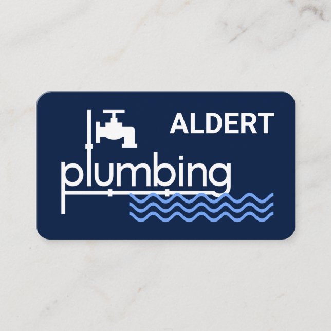 Carte De Visite Plumbing Faucet Signage Leaking Water  (Devant)