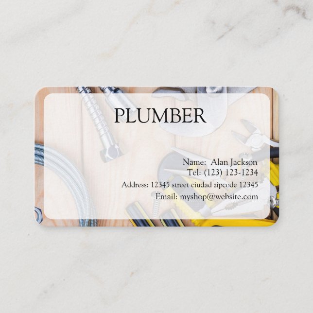 Carte de visite PLUMBLER modifiable (Devant)