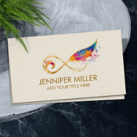 Plume de symbole d'infini - Couleur éclatante