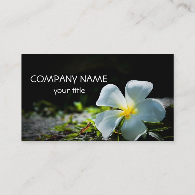 Carte De Visite Plumeria blanc (Devant)