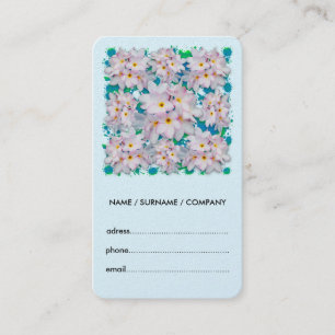 Carte De Visite Plumeria Bouquet Motif d'été exotique