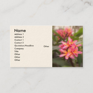 Carte De Visite Plumeria hawaïen
