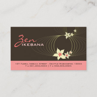 Carte De Visite Plumeria rose Frangipani Fleur chic Ikebana Zen