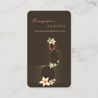 Carte De Visite Plumeria rose Frangipanière Fleurs Chic Ikebana Ze