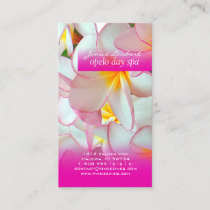Carte De Visite PLUMERIAS ROSES de PixDezines KONA