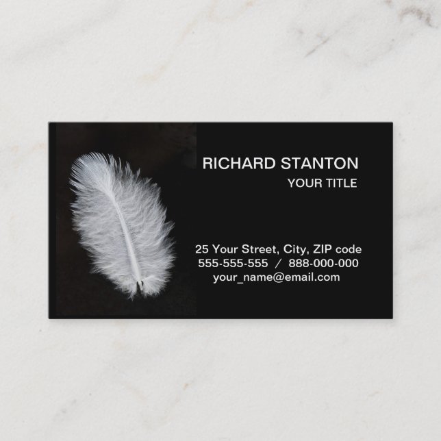 Carte De Visite Plumes (Devant)