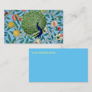 Carte De Visite Plumes de ventilateur Open vintage Peacock