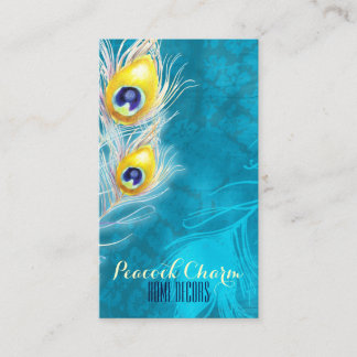 Carte De Visite Plumes Peacock Professionnel