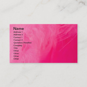 Carte De Visite Plumes roses