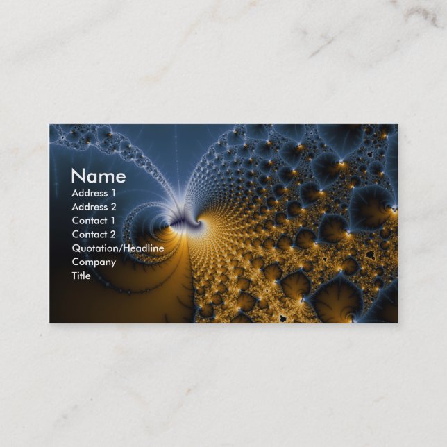 Carte De Visite Plus loin - L'art fractal (Devant)