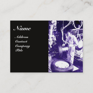 Carte De Visite PNEUS, AUTOMOBILE, Garage de réparation de voiture