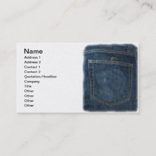 Carte De Visite Poche de denim de blues-jean