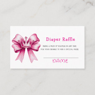 Carte De Visite Poche rose et Baby shower de couronne Déchets Raff