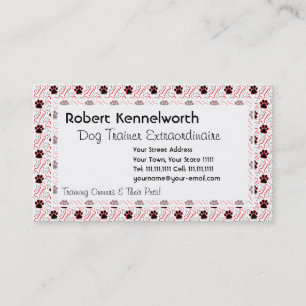 Carte De Visite Poches et os Drôle Design pour Amoureux de les chi