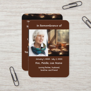 Carte De Visite Pocket Card Memorial Boulangerie Cuisine