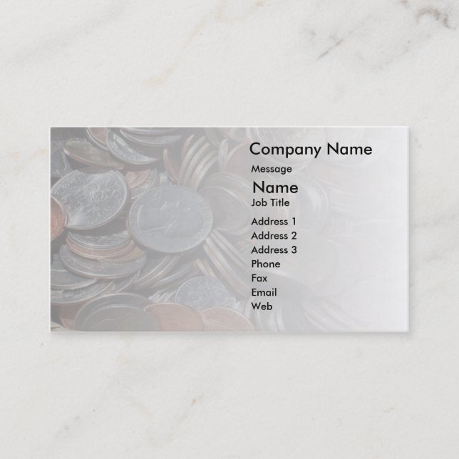 Carte de visite Pocket Change (Devant)