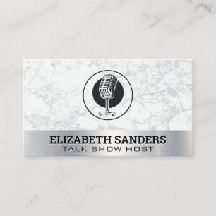 Carte De Visite Podcast Old Microphone