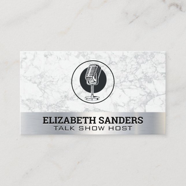 Carte De Visite Podcast Old Microphone (Devant)