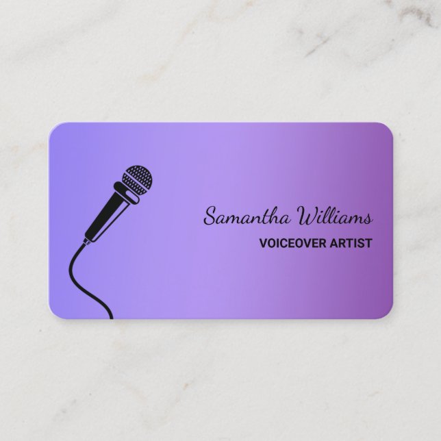 Carte De Visite Podcaster Artiste Voicover (Devant)