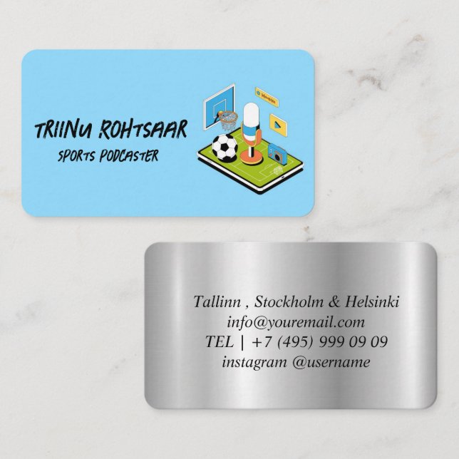 Carte De Visite Podcaster sportif (Devant / Derrière)