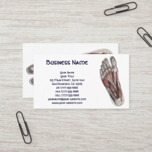 Carte De Visite Podiatrie humaine vintage anatomie pieds pieds