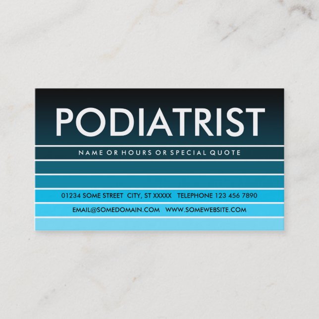 CARTE DE VISITE PODIATRIST (Devant)