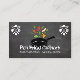Carte De Visite Poêle à Stir Fry   Culinaire   Chef