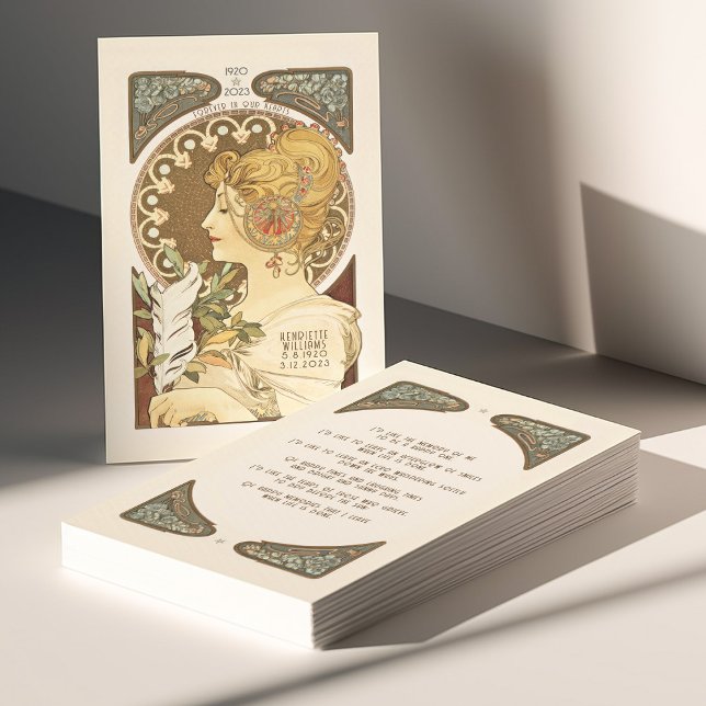 Carte De Visite Poème commémoratif Funérailles Favoriser Mini Sign (Créateur téléchargé)