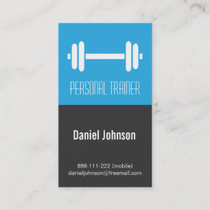 Carte De Visite Poids de forme personnel de fitness moderne élégan