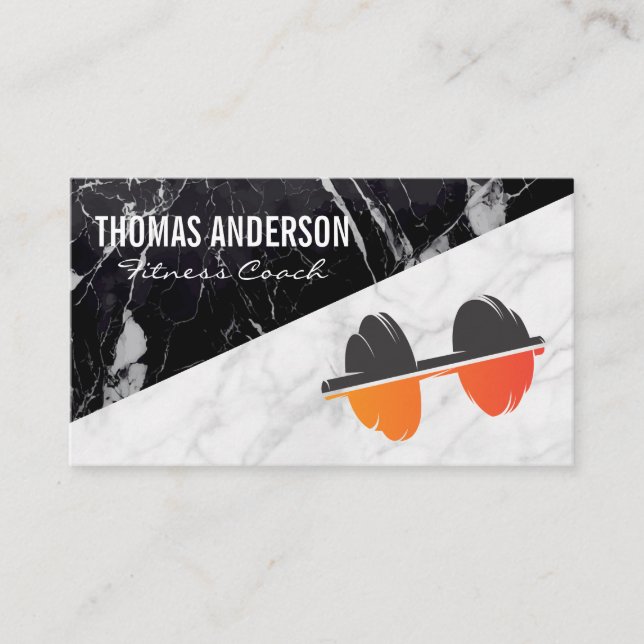 Carte De Visite Poids de la salle de sport | Santé physique (Devant)