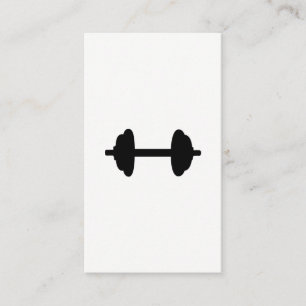 Carte De Visite Poids fitness Simple Noir et Blanc