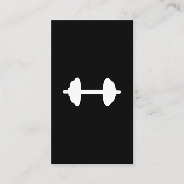 Carte De Visite Poids fitness Simple Noir et Blanc (Devant)