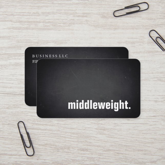 Carte De Visite poids moyen. Blackboard Professional Moderne (Devant/Arrière en situation)