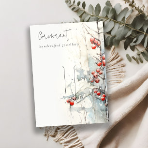 Carte De Visite Poignée à cheveux à épingle à cheveux Red Snow Win