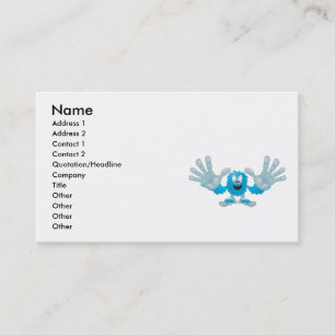 Carte De Visite poignée slap dix monstre bleu goofy poilu