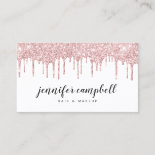 Carte De Visite Poils de maquillage élégante glam parties scintill