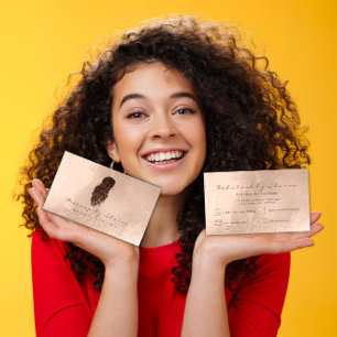 Carte De Visite Poils de maquillage Lashes Sirène ivoire Bronze