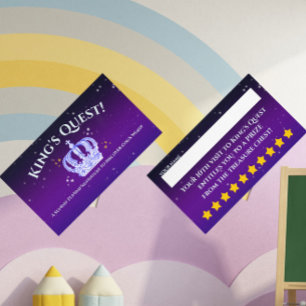 Carte De Visite Poinçon d'incitation d'école du dimanche de Quest