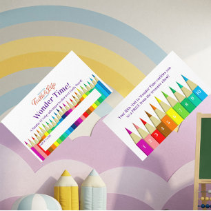 Carte De Visite Poinçon préscolaire d'incitation de la jeunesse