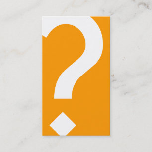 Carte De Visite point d'interrogation orange gras
