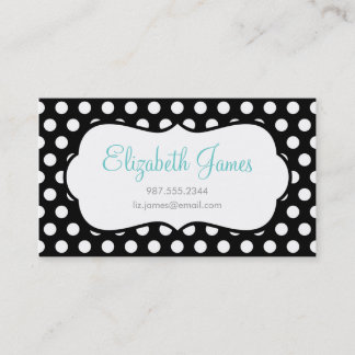 Carte De Visite Point Polka noir