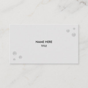 Carte De Visite Points argent élégants sur fond argent