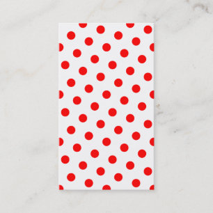 Carte De Visite Points blancs et rouges