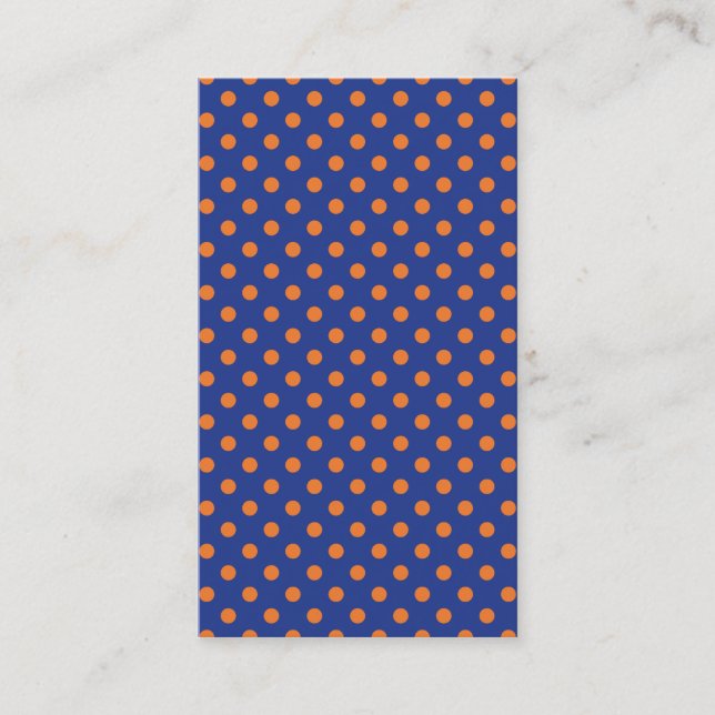 Carte De Visite Points bleus et orange (Devant)