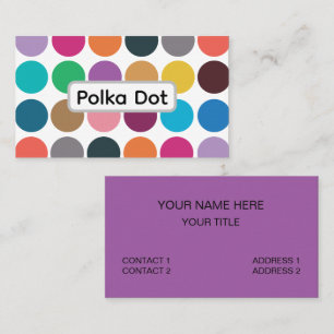 Carte De Visite Points Colorés Retour à l'École