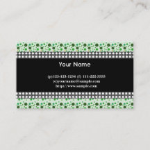 points, noirs, blancs et verts