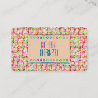 Carte De Visite Points rose