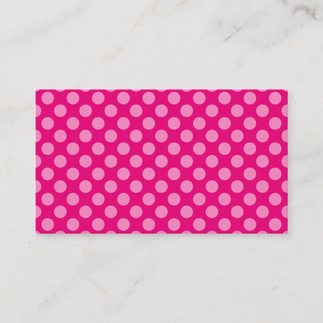 Carte De Visite Points roses (Devant)